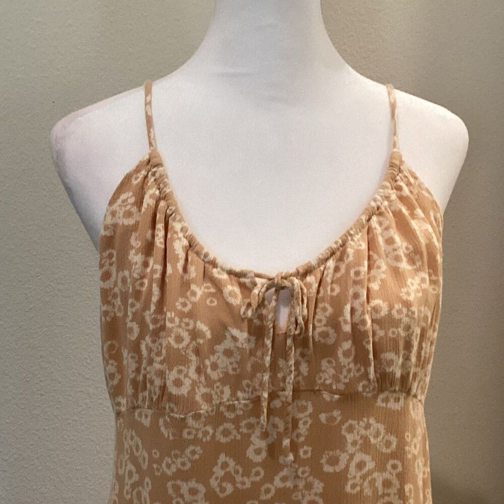 Rip Curl Sunrise Session Ditsy Mini Dress Lightweight Babydoll Tie Front Large - Picture 4 of 6